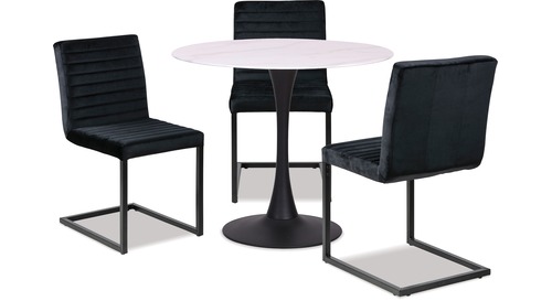 Marielia Dining Table & Michelle Chairs x 3 Marielia Dining Table & Michelle Chairs x 3